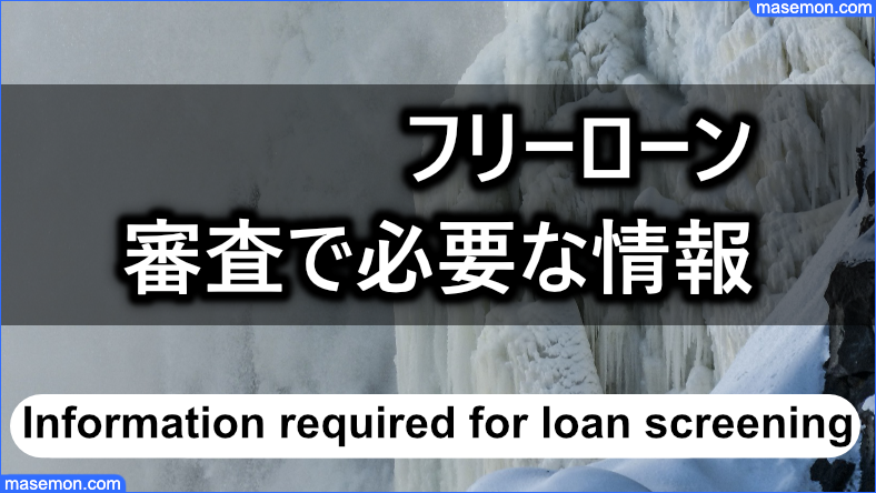 フリーローンの審査で入力を求められる情報とは？