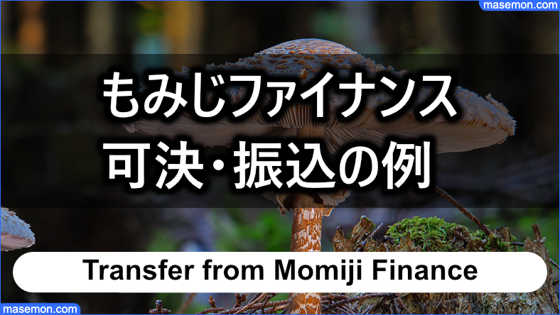 実際にもみじファイナンスで可決・振込完了した例