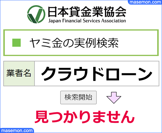 日本貸金業協会でクラウドローンを調べる
