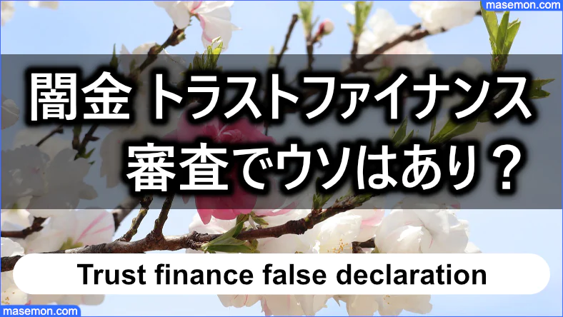 ソフト闇金 トラストファイナンス 審査でウソはどうなる？